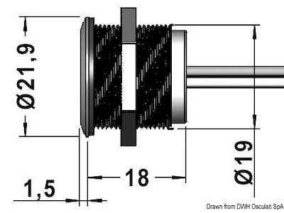 Interruttore dimmerabile per luci a LED ø 19 mm 