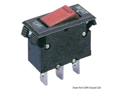 Interruttore termico resettabile a bascula