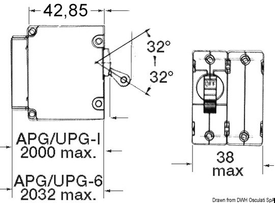 Interruttore AIRPAX / SENSATA automatici magneto/idraulici bipolari per corrente continua