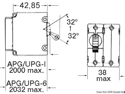 Interruttore AIRPAX / SENSATA automatici magneto/idraulici bipolari per corrente continua