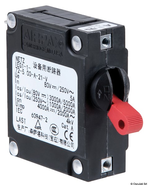 Interruttore AIRPAX/SENSATA a levetta magneto/idraulici con fusibile automatico ricaricabile