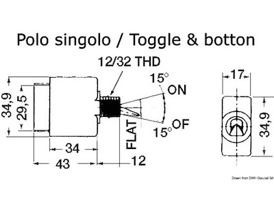 Interruttore AIRPAX/SENSATA a levetta magneto/idraulici con fusibile automatico ricaricabile