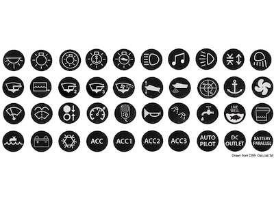 Set 40 stickers per interruttori antivandalo 