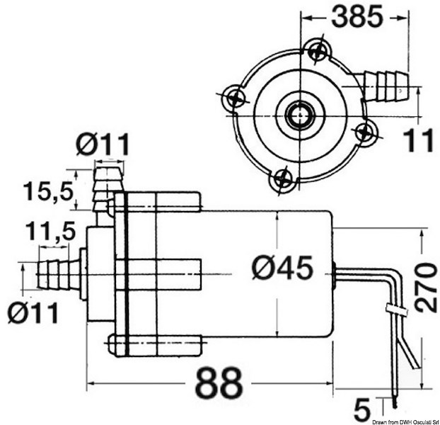 Pompa centrifuga lavello 12 V 