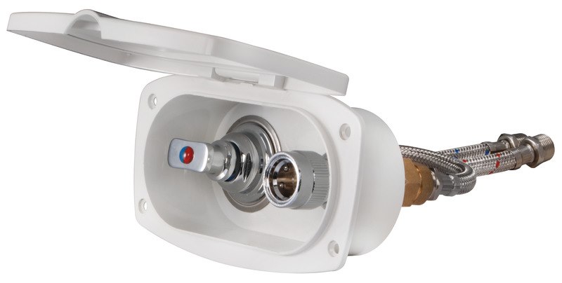 Prese acqua - innesto banchina New Edge con miscelatore acqua calda/fredda