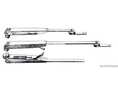 Braccio in Acciaio Inox telescopico, colore nero opaco
