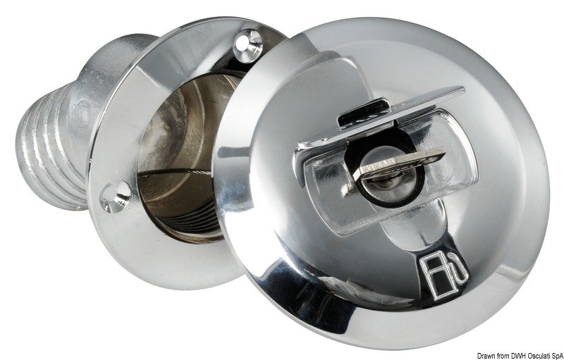 Tappo in ottone cromato con chiave