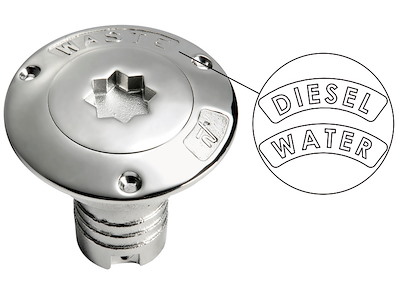 Tappo rifornimento tipo "Francia" in Acciaio Inox AISI 316 lucidato a specchio