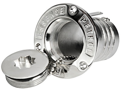 Tappo rifornimento tipo "Francia" in Acciaio Inox AISI 316 lucidato a specchio
