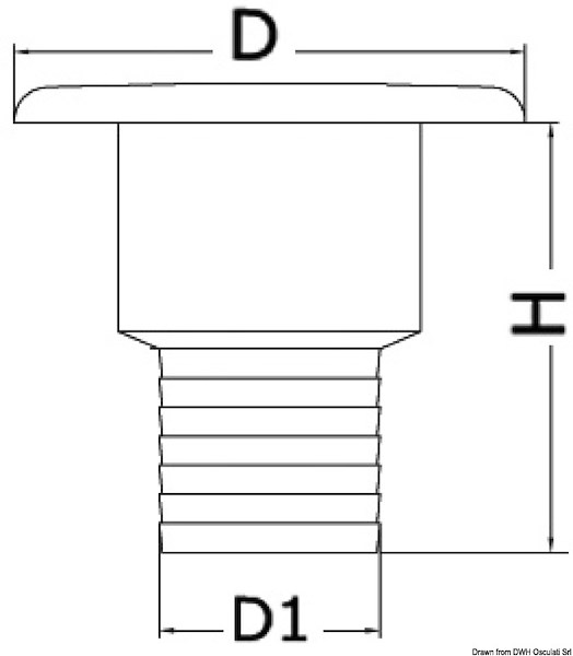 Tappo imbarco in ottone cromato