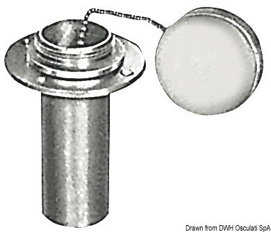 Tappo imbarco carburante in ottone cromato 