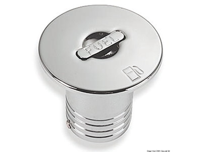 Tappo di rifornimento in ottone cromato