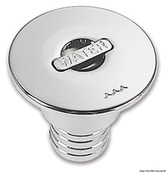 Tappo di rifornimento in ottone cromato