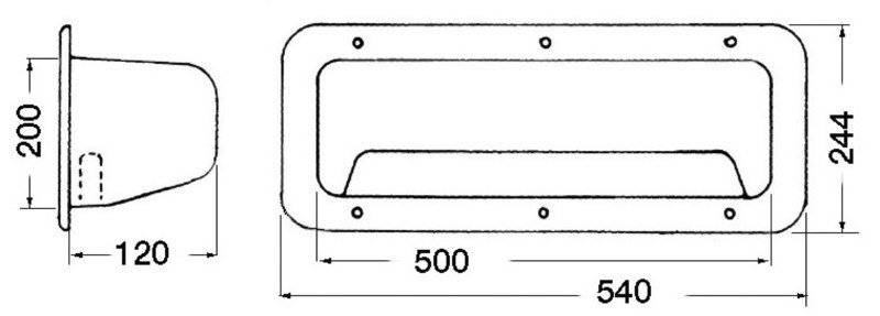 Tasca laterale porta-oggetti in ABS bianco