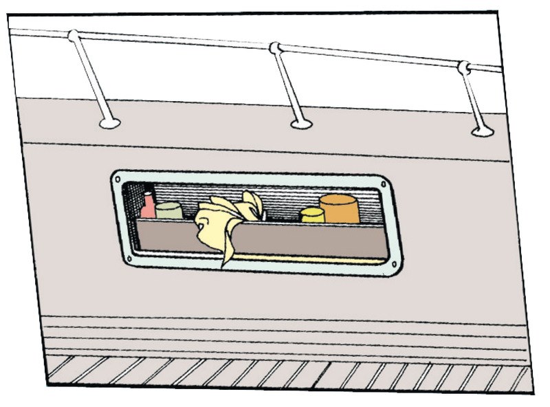 Tasca laterale porta-oggetti in ABS bianco