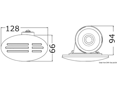 Tromba da incasso ABS con mascherina bianca 