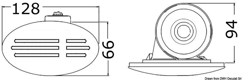 Tromba da incasso ABS con mascherina bianca 
