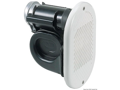 Tromba elettropneumatica HURRICANE con compressore inglobato nella tromba e mascherina