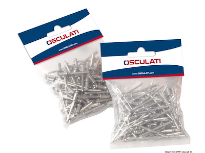 Rivetto in acciaio inox, testa normale