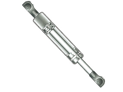 Molla a gas in acciaio inox con testa a sfera