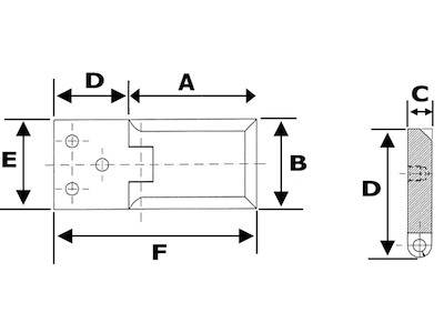Cerniera Piramid 90° 