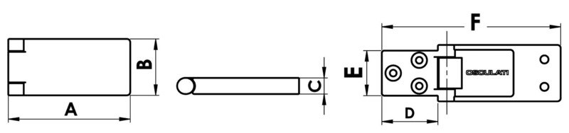 Cerniera da incasso per portelli