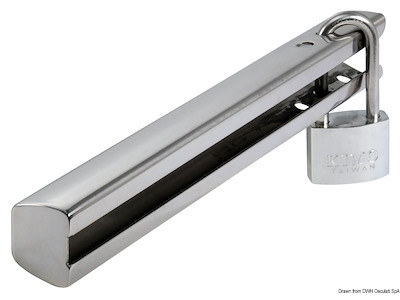Dispositivo antifurto in acciaio inox per motori fuoribordo