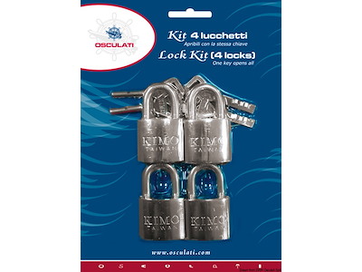 Kit 4 lucchetti inox 20x30 mm 