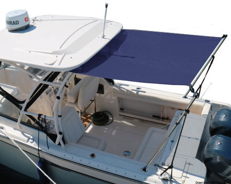 Tendalino con bracci telescopici, tettucci rigidi, tetti Flying bridge