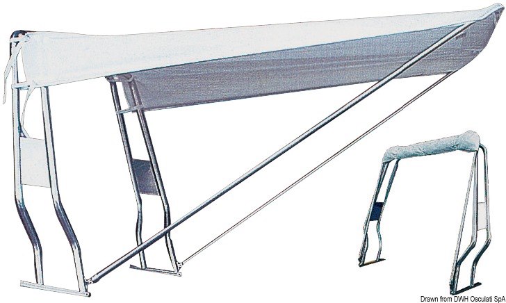 Tendalino telescopico per Roll-Bar in tubo inox o vetroresina