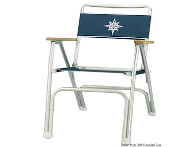 Sedia pieghevole in alluminio anodizzato