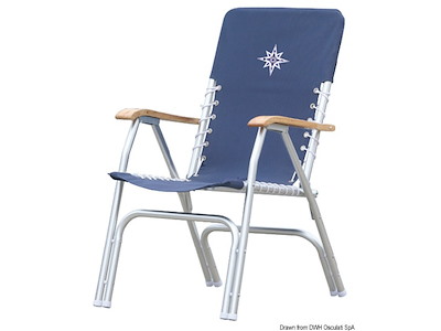 Sedia pieghevole in alluminio anodizzato