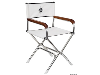 Sedia pieghevole Director in alluminio anodizzato