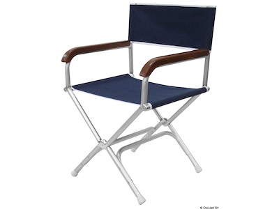 Sedia pieghevole Director in alluminio anodizzato