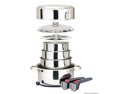 Batteria di pentole impilabile Popote - MAGMA