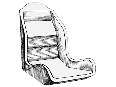 Scocca anatomica per sedili 