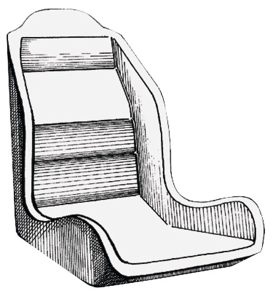 Scocca anatomica per sedili 