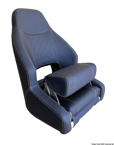Sedile anatomico imbottito con flip up RM52