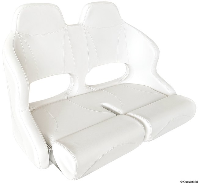 Doppio sedile anatomico imbottito con flip up H99