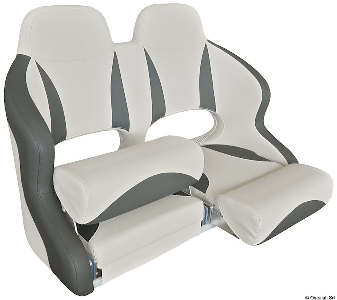 Doppio sedile anatomico imbottito con flip up H99