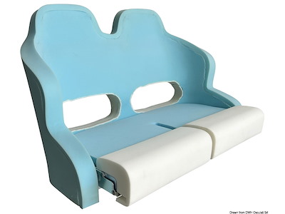 Doppio sedile anatomico imbottito con flip up H99