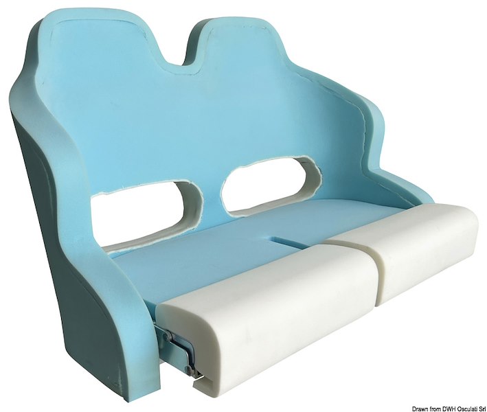 Doppio sedile anatomico imbottito con flip up H99