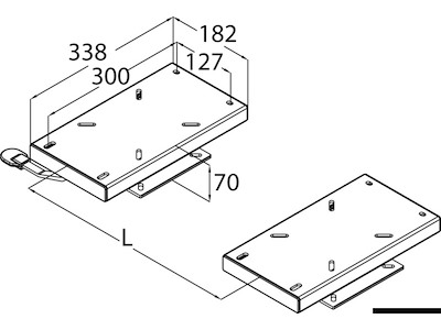 Coppia di slitte gemelle per sedile doppio   