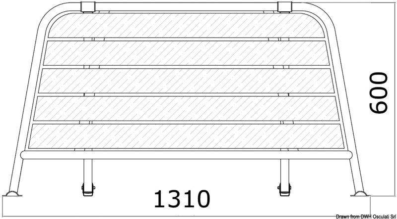 Plancetta di poppa per barche a vela / motorsailer