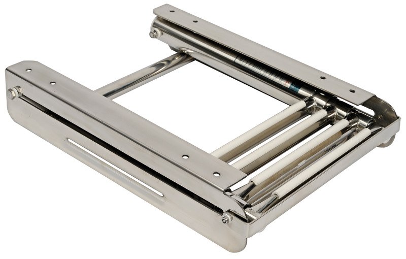 Scaletta da plancetta a scomparsa totale con slitta telescopica