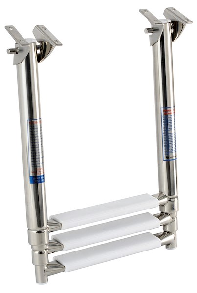 Scaletta inox telescopica a scomparsa 3 gradini 