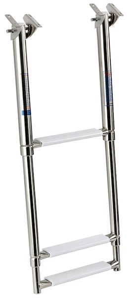Scaletta inox telescopica a scomparsa 3 gradini 