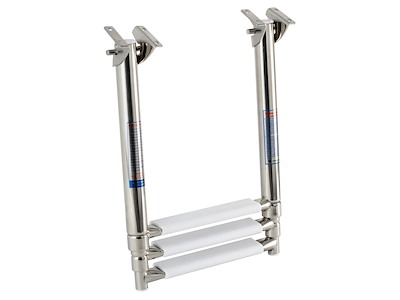 Scaletta inox telescopica a scomparsa 3 gradini 