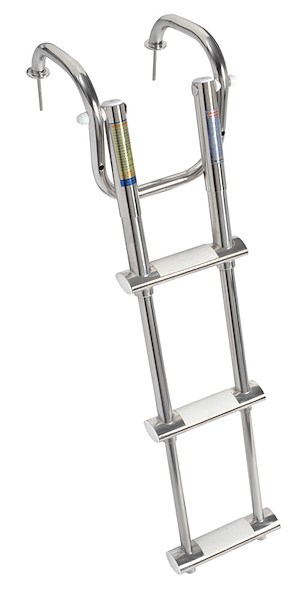 Scaletta telescopica con maniglie 3 gradini 