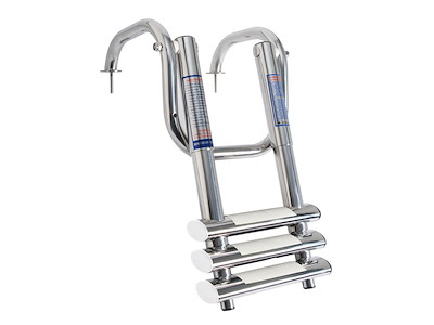 Scaletta telescopica con maniglie 3 gradini 